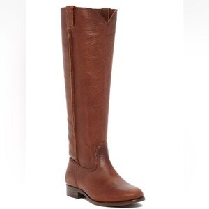 Frye Cara Tall Leather Boot Cognac Brown Riding Boot Women’s Size 8 Equestrian